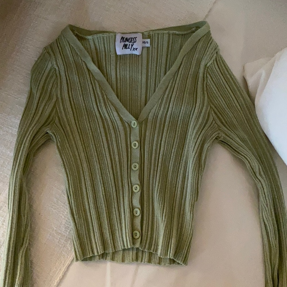 Mariah cropped cardigan green